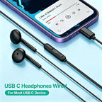 USB C Headphones for iPhone 17 16 15, Wired Headphones USBC for iPad Pro Air - Image 2