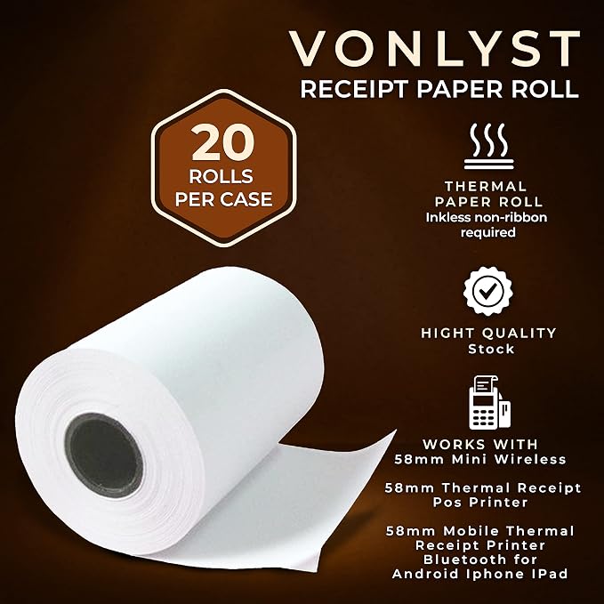 Receipt Paper Roll for 58mm Mobile Portable Thermal Printer - Image 5