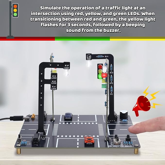MIOYOOW LED Traffic Light Simulation Soldering Practice Kit, DIY Traffic Signal - Image 4