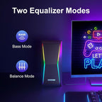 Computer Speakers, 4 Dynamic Lighting Modes, AC Adapter Powered and 3.5mm - Image 5