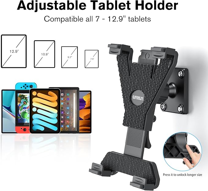 PLDHPRO Tablet Wall Mount, 360° Rotation Universal iPad Holder Stand Compatible - Image 7