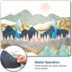 Mouse Pad, Abstract Mountain Mouse Pad, Washable Square Cloth Mousepad - Image 6