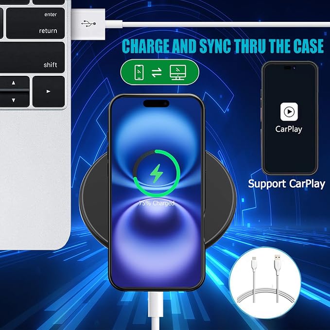 Battery Case for iPhone 16, Upgraded 10000mAh Ultra-Slim Rechargeable Portable - Image 6
