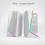 Redragon GS520 RGB Desktop Speakers, 2.0 Channel PC Computer Stereo Speaker - Image 3