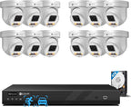 4COVR 16 Channel PoE PTZ Security Camera System 4K, 12X 5MP IP PTZ Camera Two by 4COVR