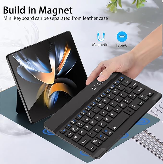 for Samsung Galaxy Z Fold 7 6 5 Keyboard and Mouse, Portable Mini 7.9 inch - Image 5
