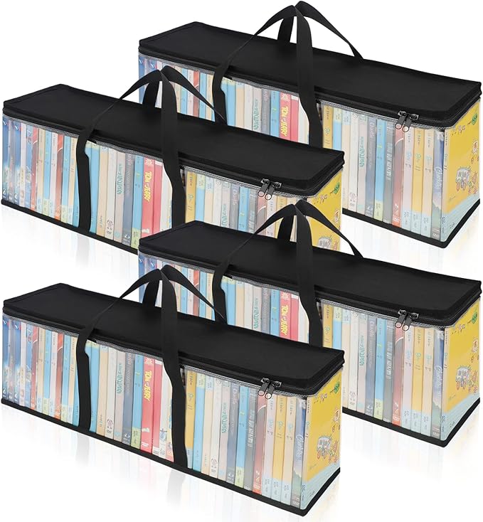 CCidea DVD Storage Bags Clear PVC Media Holder Case by CCidea