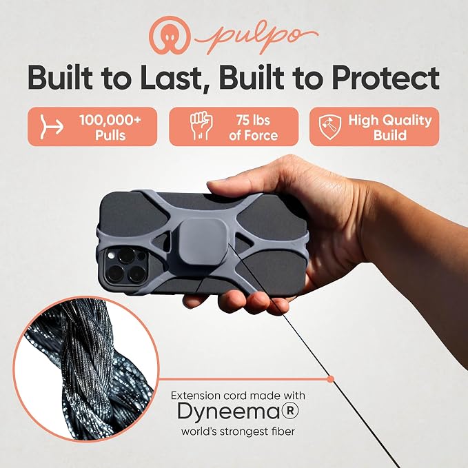 Pulpo Phone Leash Stealth Grey Fits Smartphones Up to 6.8" - Image 4