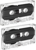 2 Pack Blank Cassette Tapes 60 Minutes Clear Audio Recording Tape by Unknown