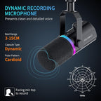 FEELWORLD PM1 XLR USB Dynamic Microphone - Image 6