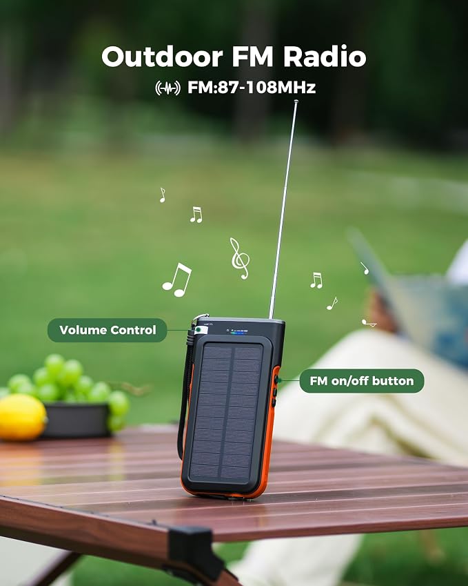 GOODaaa Solar Power Bank, 45800mAh Wireless Portable Charger Built-in Cables - Image 3