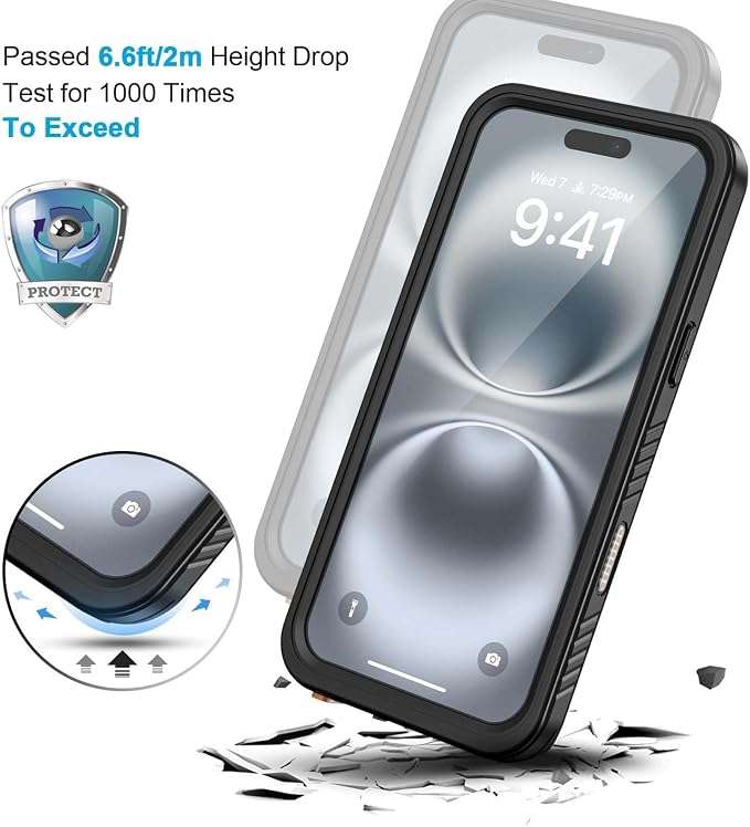 Lanhiem for iPhone 16 Plus Case Magnetic, Waterproof Dustproof Cover, Full Body - Image 6