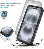 Lanhiem for iPhone 16 Plus Case, IP68 Waterproof Dustproof Shockproof Cases - Image 6