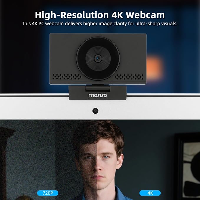 MOSISO 4K Webcam for PC & Laptop - Image 3