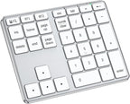 iClever KP10 Bluetooth Number Pad, Dual Device Connection, 34 Keys Ultra-Slim by iClever