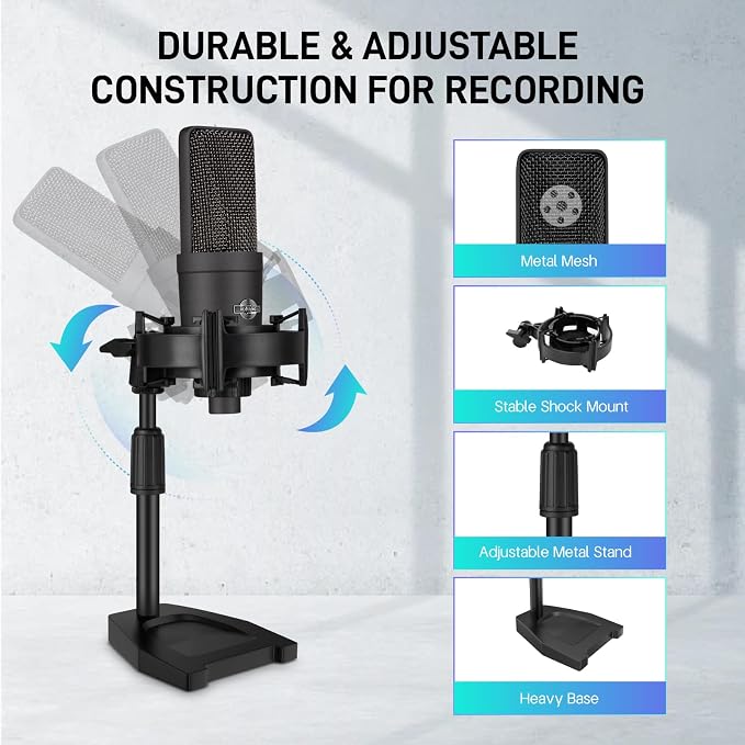 XLR Microphone Professional Cardioid Gaming Mic Kit - Image 6