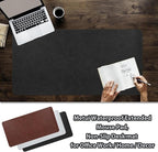 Leather desk pad for computer and laptops, Large mouse pad and keyboard mat - Image 5