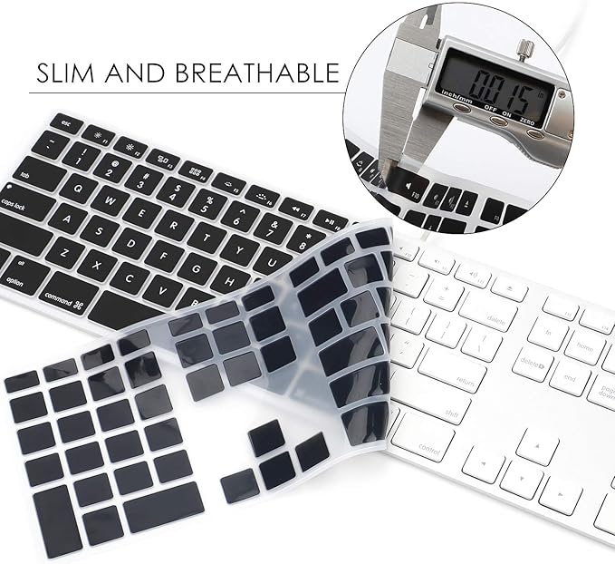 Allinside Black Keyboard Cover for iMac USB Keyboard A1243 MB110LL/B - Image 4