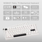 KEEBMONKEY WOBKEY Rainy 75 CNC Aluminum HMX/JWK/Cocoa Switches Triple-Mode - Image 2