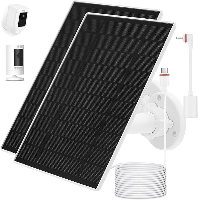 Solar Panel Charger for Ring Stick Up Cam, Stick Up Cam Pro, Ring Spotlight Cam by Unknown