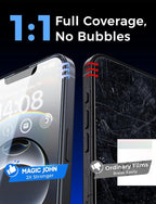 MAGIC JOHN 2 Pack for iPhone 16e Screen Protector 6.1 inch, Tempered Glass Film - Image 7