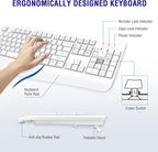 Wireless Keyboard, 2.4G Full-Sized Ergonomic Wireless Computer Keyboard - Image 5