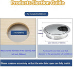3 Pcs Satin Nickel Metal Cable Grommet, Zinc Alloy Desk Table Grommet Cable - Image 2
