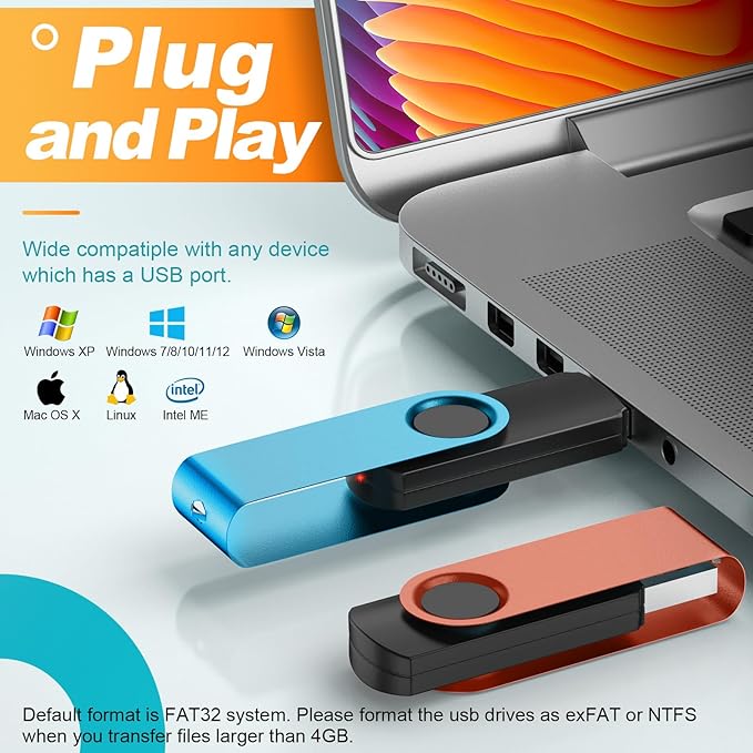 Kepmem USB Flash Drive 64GB 10 Pack USB 3.0 Thumb Drives Value 64 GB Memory - Image 3