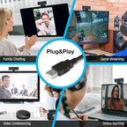 1080P Webcam with Microphone for Desktop, Computer Webcam Connect Bluetooth - Image 5