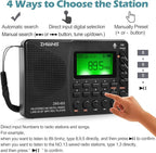 ZHIWHIS Portable Bluetooth Radio, FM AM Shortwave Radios - Image 3