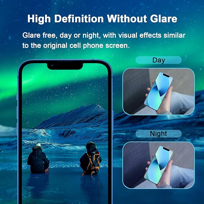 Blue Light Screen Protector for iPhone 13 mini, Eye Protection, Tempered Glass - Image 7