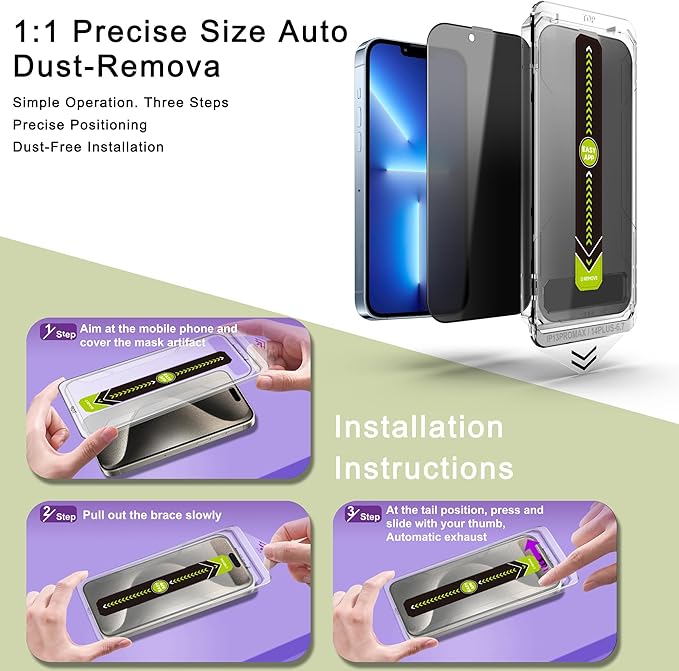 9H Tempered Glass, Full Coverage, Anti-Fingerprint, Auto Dust Removal, - Image 3