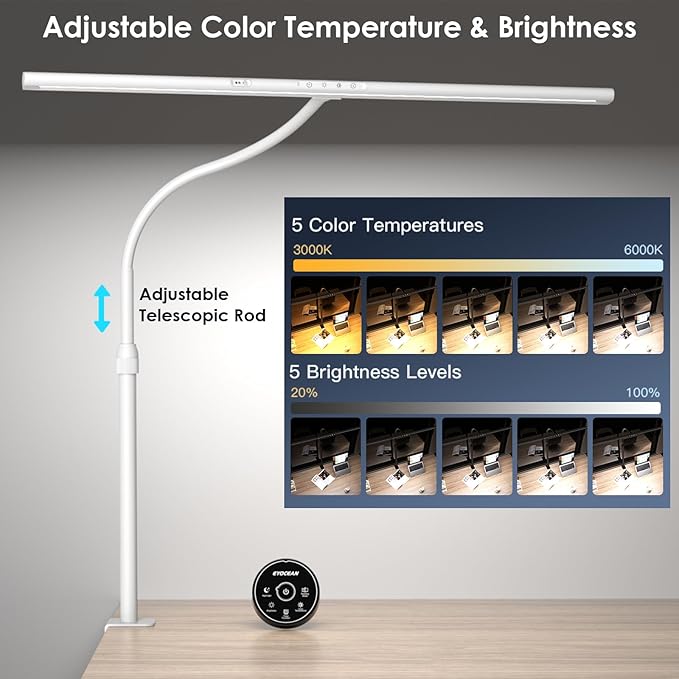 EYOCEAN Desk Lamp, 31.5" Desk Light - Image 8