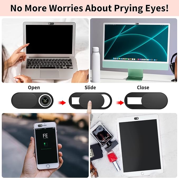 6-Pack Laptop Camera Cover Slide, Ultra Thin Webcam Privacy Cover - Image 6