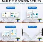 MOUNTUP Dual Monitor Stand for Desk, Pneumatic Monitor Arms for 2 Monitors Max - Image 2