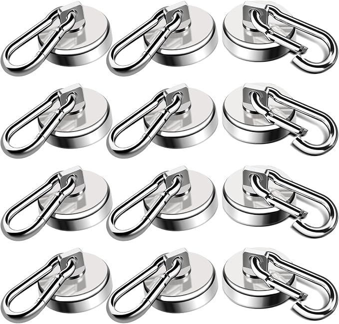 LOVIMAG Strong Magnetic Hooks, 70LBS Heavy Duty Magnet Hooks Strong Neodymium by LOVIMAG
