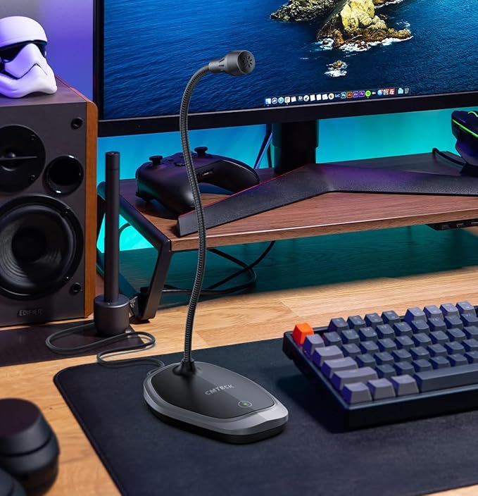 CMTECK USB Computer Microphone, Plug &Play Desktop Omnidirectional Condenser PC - Image 2
