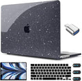 CISSOOK Black Glitter Case for MacBook Air 13.6 inch 2025 2024 2022 Release by CISSOOK