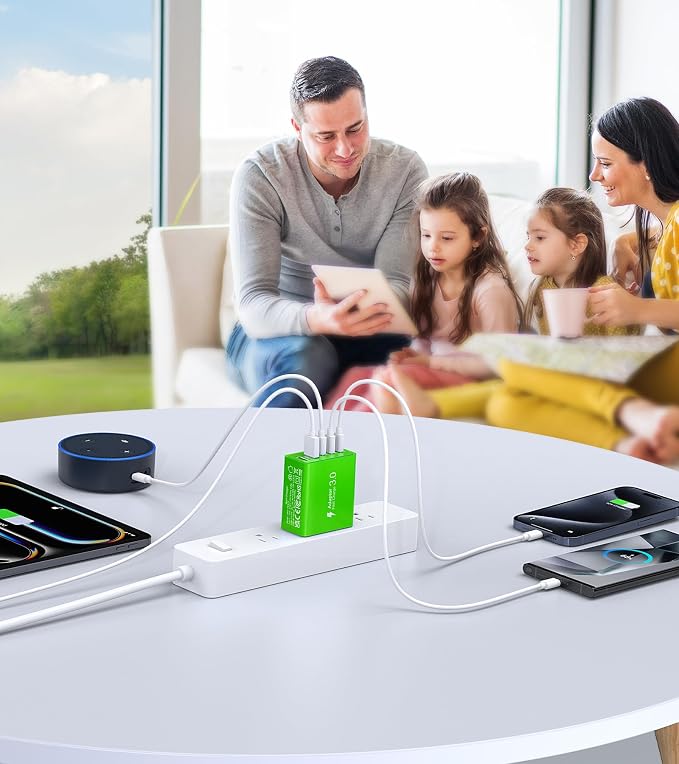 2 Pack 50W USB C Fast Charger Block, 5-Port Type C Wall Charger Brick, 2 USB A - Image 8