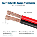 14 Gauge Wire 2 Conductors Copper Wire, 14 AWG Battery Cable Oxygen Free Copper - Image 2