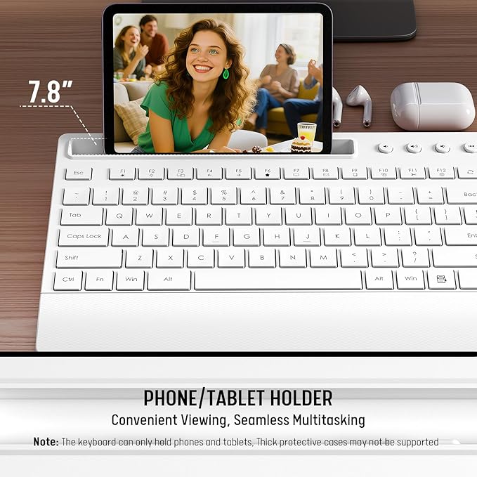 White Wireless Keyboard and Mouse Combo - Image 3