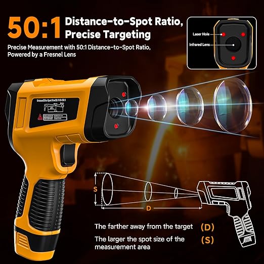 -58°F to 3992°F Infrared Thermometer IR Gun, High-Temp Digital Temperature Gun - Image 3