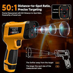-58°F to 3992°F Infrared Thermometer IR Gun, High-Temp Digital Temperature Gun - Image 3