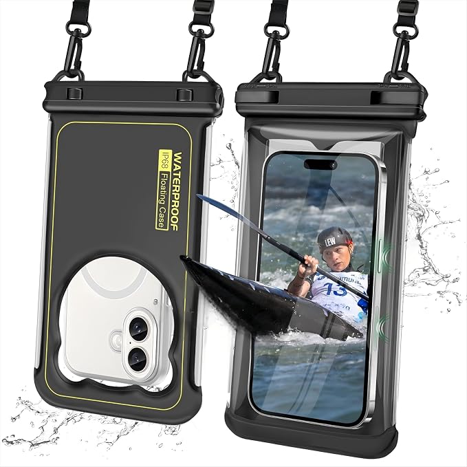 2 Pack Waterproof Phone Pouch, IP68 Waterproof Phone Cases Floating Up to 8.5" by XFEXFE