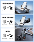 3-in-1 Car Phone Holder, Strong Suction Phone Mount - Image 4