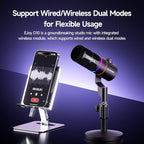 EJoy D10 PRO Wireless USB Gaming Microphone – RGB Dynamic Mic - Image 2