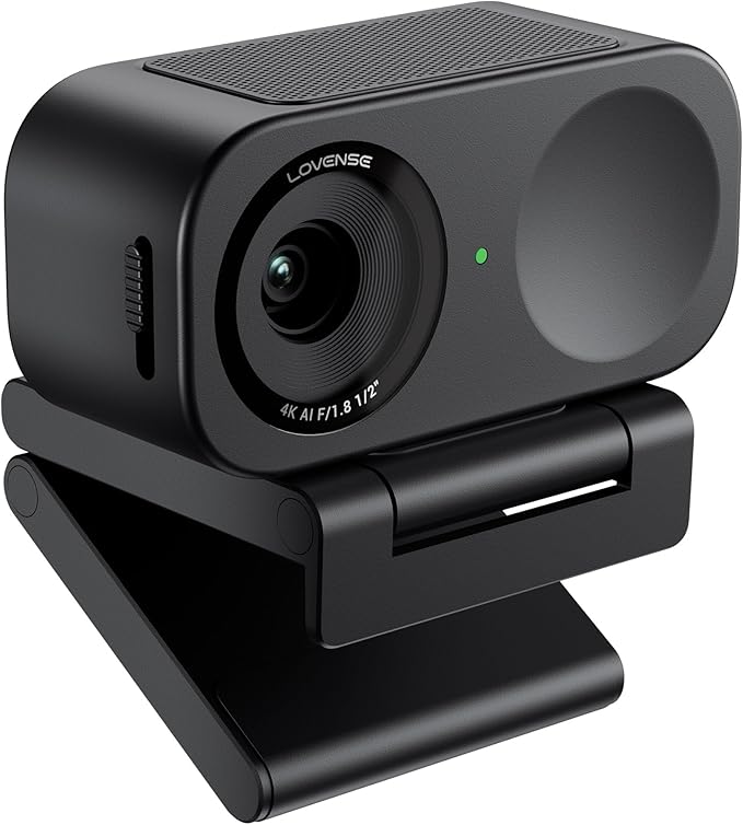 LOVENSE Webcam 2 4k for PC, Live Streaming Camera 1/2" Sensor True Focus Al by Lovense