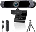 DEPSTECH 4K Webcam, Ultra HD 1/2.55'' Sony Sensor, 3X Digital Zoom, Dual by DEPSTECH