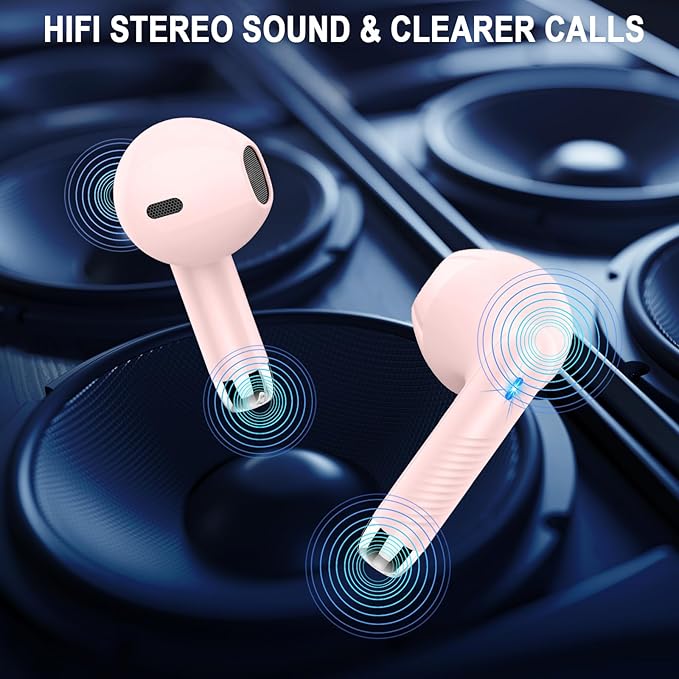 Wireless Earbuds, 40H Playback Mini Case IP7 Waterproof Sports Earphones - Image 6