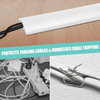 Floor Cord Cover Cavity 0.8"x0.37" Self Adhesive Cord Hider, 3.3FT Low Profile - Image 6